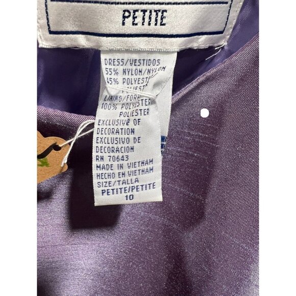 Jessica Howard Petite Lavender Embroidered Two-Piece Dress Set Size 10 - Picture 5 of 6